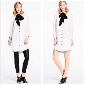 Kate Spade White Dress with Black Accents NWOT